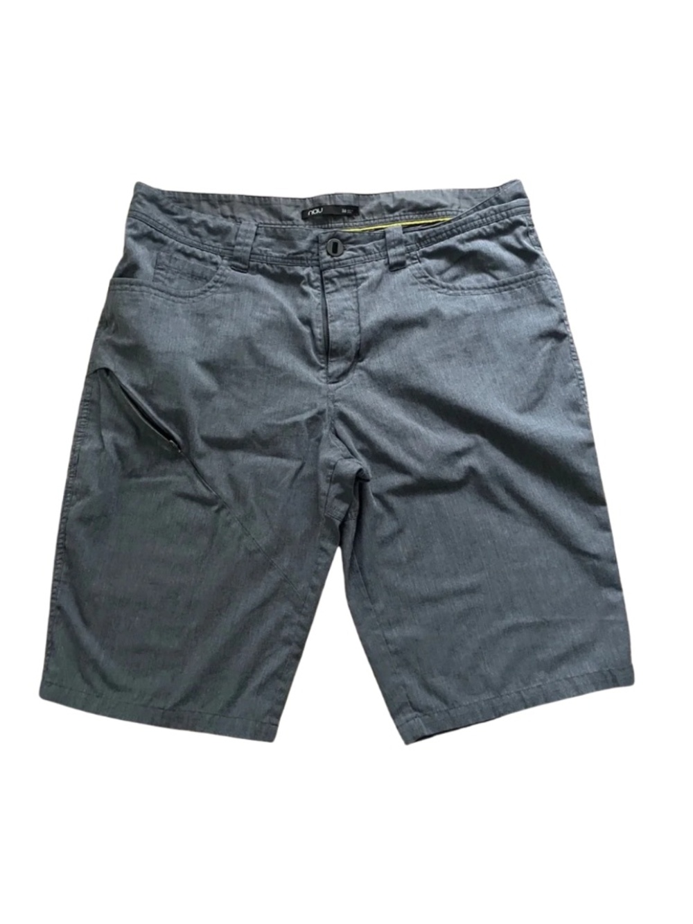 NAU Men’s 38 Steel Gray Flat-Front Shorts #0150